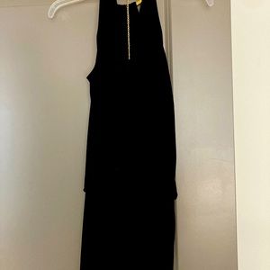 Black Cocktail Dress with gold halter from Saks Fifth Ave.